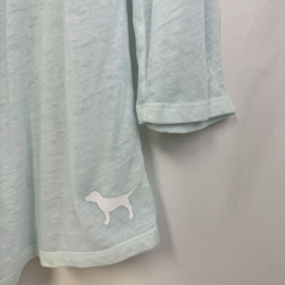 PINK by Victoria's Secrect Long Sleeve Women's Shirt Size M Seablue & White - Picture 5 of 9